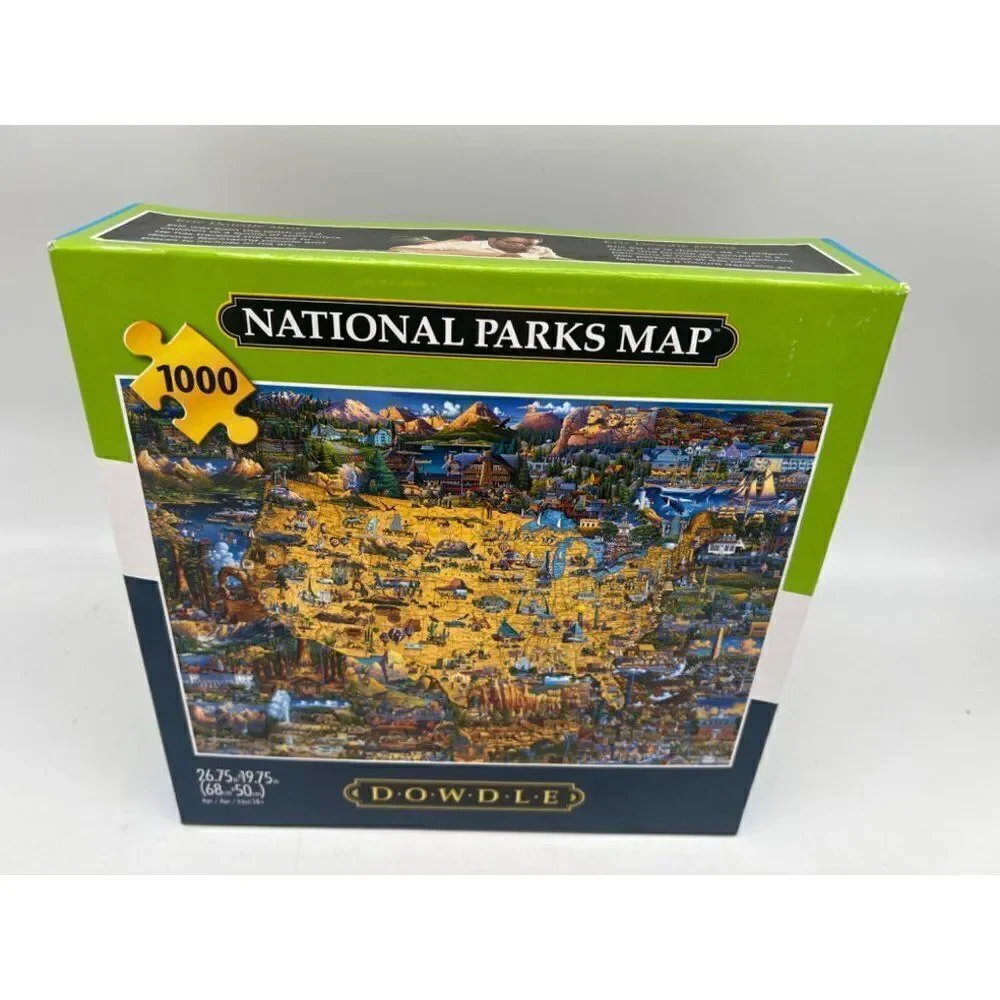 Eric Dowdle National Parks Map 1000 Piece Jigsaw Puzzle